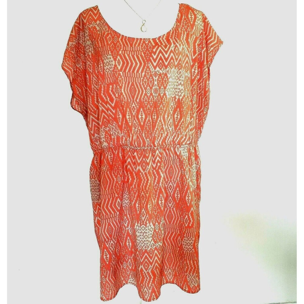 One Clothing Plus Size 2X Dress Elastic‎ Waist Sleeveless Southwestern Aztec